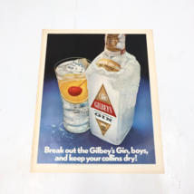 1972  Gilbey&#39;s London Dry Gin Tareyton 100s Cigarettes Print Ad 10.5x13.5 - £6.38 GBP