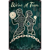Metal Tin Sign Fitness Couple Poster We are a Team Gym Studio Couple Hom... - £8.69 GBP+