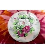 L&#39;Amour China Hand Painted Flower Design Small Round Dish #60439 Wall Decor - £13.60 GBP