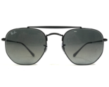 Ray-Ban Sunglasses RB3648 THE MARSHAL 002/71 Polished Black Hexagon Gray... - £100.49 GBP