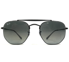 Ray-Ban Sunglasses RB3648 THE MARSHAL 002/71 Polished Black Hexagon Gray Lenses - £100.72 GBP