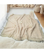 Bunnies By The Bay Pretty Girl Pink Chenille Crinoline Flower Baby Throw... - $709.73 MXN