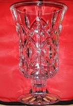 Block 24% Crystal Candle Stick Holder or Vase Pedestal Glass Hand Crafted - $34.99