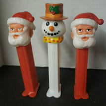 Vintage Lot of 3 Pez - 2 Santa Claus and Frosty The Snowman Christmas U147 - $18.99