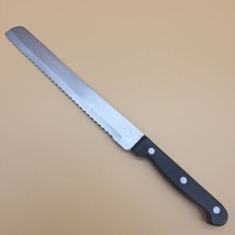 Phillippe Richard Bread Knife 8 inch Blade Serrated Black Handle 3 Rivets - $11.97