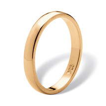 PalmBeach Jewelry Gold-Plated Sterling Silver Wedding Band (2.5mm) - £31.75 GBP