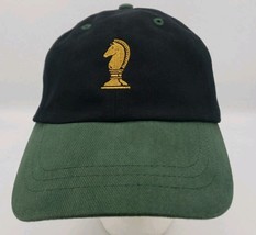 Vintage Lord Abbett Knight Logo Hat Ball Cap ONE SIZE Black Green Chess ... - $16.99