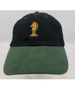Vintage Lord Abbett Knight Logo Hat Ball Cap ONE SIZE Black Green Chess ... - $316.55 MXN