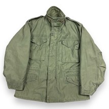 VTG M-65 OG-107 Military Field Jacket Coat USA Scovill Zip Hood Olive M6... - £60.53 GBP