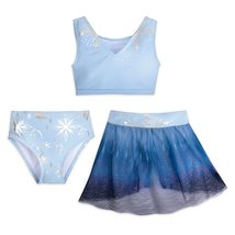 Disney Frozen 2 Deluxe Swimsuit Set for Girls, Size 7/8 Multicolored - £31.74 GBP