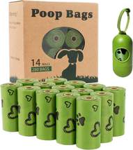 Dog Poo Bags - 280 Counts 14 Refill Rolls Biodegradable Poop Waste Bag for Dogs  - £10.83 GBP