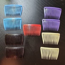 Goody Vintage Hair Care 1989 Lot of 9 Kant Slip Side Combs #8058 Purple Red Blue - £23.22 GBP
