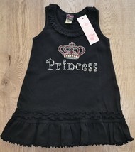 Kids Crystal Princess Black Ruffled Cotton Dress, Size 3, by 3 Pearls - £18.10 GBP