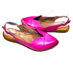 MIZ MOOZ WOMEN'S SLINGBACK LEATHER FLATS POINTED TOE MAGENTA  37EU / 7US... - $108.90