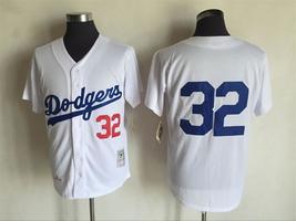 Dodgers #32 Sandy Koufax Jersey Old Style Uniform White - $42.99