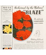 1934 Jackson &amp; Perkins Blaze Rose Seeds Advertisement Agricultural Ephem... - £19.65 GBP
