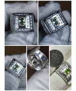 Natural Untreated Tsavorite Garnet Tanzania 0.48 Carat silver handmade ring - $272.00