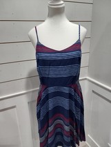 Old Navy Women Size Medium Sleeveless Strap Dress Red White And Blue - £11.81 GBP