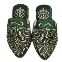 Moroccan slipper for women, artisanal gold embroidered, handmade, mom gi... - $102.00