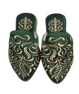 Moroccan slipper for women, artisanal gold embroidered, handmade, mom gi... - $139.50 CAD