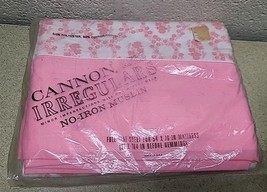 Vintage Cannon No Iron Muslin Irregulars Queen Full Flat 54 X 76 New SEA... - $28.89