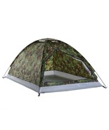 2 Person Camping Tent Camouflage 180x90x85cm Portable Outdoor Hiking She... - £40.16 GBP