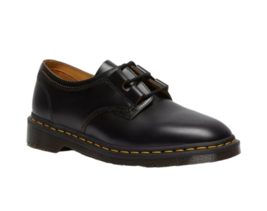 Dr Martens Men&#39;s 1461 Ghillie Leather Oxford Dress Shoes Smooth Black Si... - £97.34 GBP