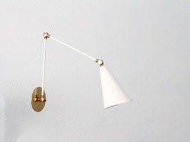 Long Wall Mid Century Modern Raw Brass Sputnik chandelier light Fixture Wall Lam - £123.31 GBP