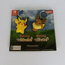 Pokemon Let&#39;s Go Exclusive Target Keychains Pikachu Eevee Keychains - £4.95 GBP