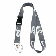 Grey Nike Lanyard Keychain ID Badge Holder Quick release Buckle - $9.99