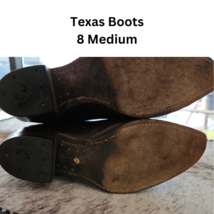 Texas Brand Boots Red Rose and Green Leaf Insets Size 8 B Pre-Loved image 4