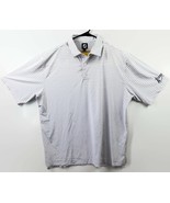 Footjoy FJ Golf Mens Polo Shirt 2XL White Striped San Antonio API/SPE To... - £23.31 GBP