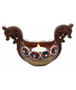 Ancient Viking Longship Candle Holder Figurine Nordic Viking Age Tea Lig... - €23,19 EUR