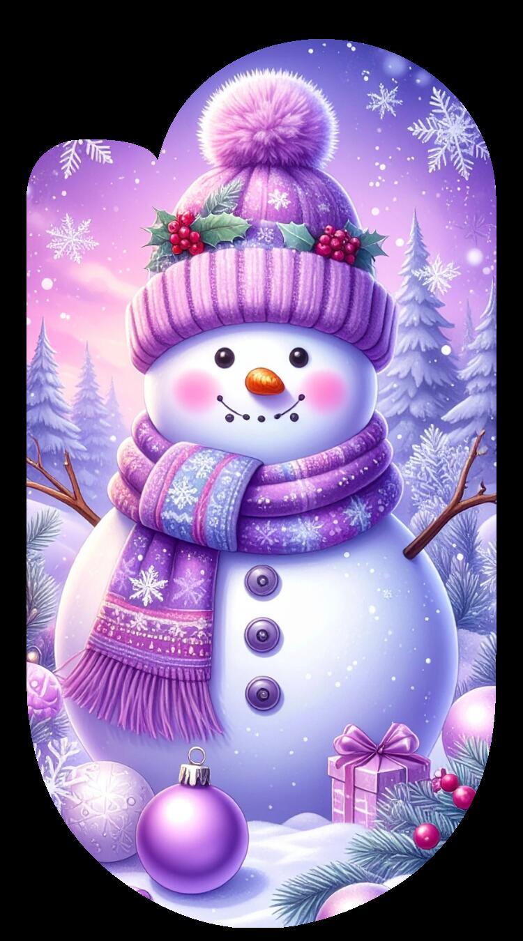 Winter Christmas Snowman Paperclip Design Clipart 120PNG Digital Download  Item image 5