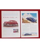 Lot of 2 Color Magazine Car / Automobile Print Ads 1939 MERCURY, 1941 LI... - $9.37 CAD