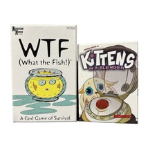 2 Card Games Kittens in a Blender &amp; What the Fish WTF Complete - £7.58 GBP