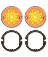 57 1957 Chevy Car Clear LED Park Turn Signal Light Amber Bulb Lens &amp; Gas... - $953.78 MXN