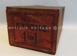 1906 Antique Penny Candy Chop Stick Wood Box Country Store Smith Peters Phila Pa - £99.48 GBP