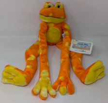 Vintage Toys R Us Animal Alley Orange Frog Long Legs Hanging Plush 2000 Y2K NEW - $28.81