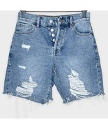 PACSUN distressed high rise boy short cutoffs button fly jean shorts siz... - $24.19