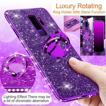 Bling Glitter Ring Holder Phone Case Samsung Galaxy S20 Ultra S10 S9 S8 Plus - £31.88 GBP