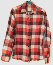 Field &amp; Stream flannel shirt size L men plaid 100% cotton button up ches... - $12.62