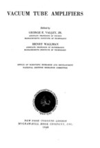 Vacuum Tube Amplifiers by Valley and Wallman 1948 PDF on CD - $17.44