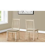 Antique White Upholstered Dining Chairs (Set of 2) - $299.51 CAD