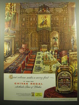 1957 Chivas Regal Scotch Ad - Great welcome makes a merry feast - $18.49