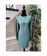 Missguided Bodycon Dress Women&#39;s Size 6 Green 100% Polyester Long Sleeves - $38.88 CAD