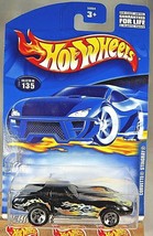 2001 Hot Wheels Collector #135 CORVETTE STINGRAY Black With Flames w/Chrome 5 Sp - £6.45 GBP