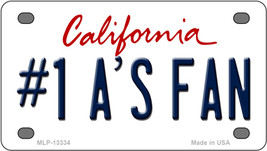 Number 1 Athletics Fan California Novelty Mini Metal License Plate Tag - £11.92 GBP