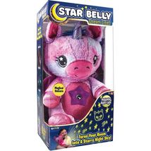 Ontel Star Belly Dream Lites, Stuffed Animal Night Light, Pink and Purple Unicor - £19.97 GBP