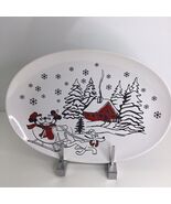 Disney Mickey &amp; Minnie Mouse Pluto Pulling Sleigh Winter Christmas New - $526.42 MXN